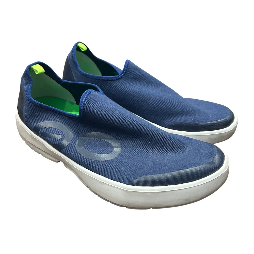 OOFOS OOmg Eezee Mens Size 11 EU 44 Navy Blue‎ Comfort Recovery Slip On Shoes